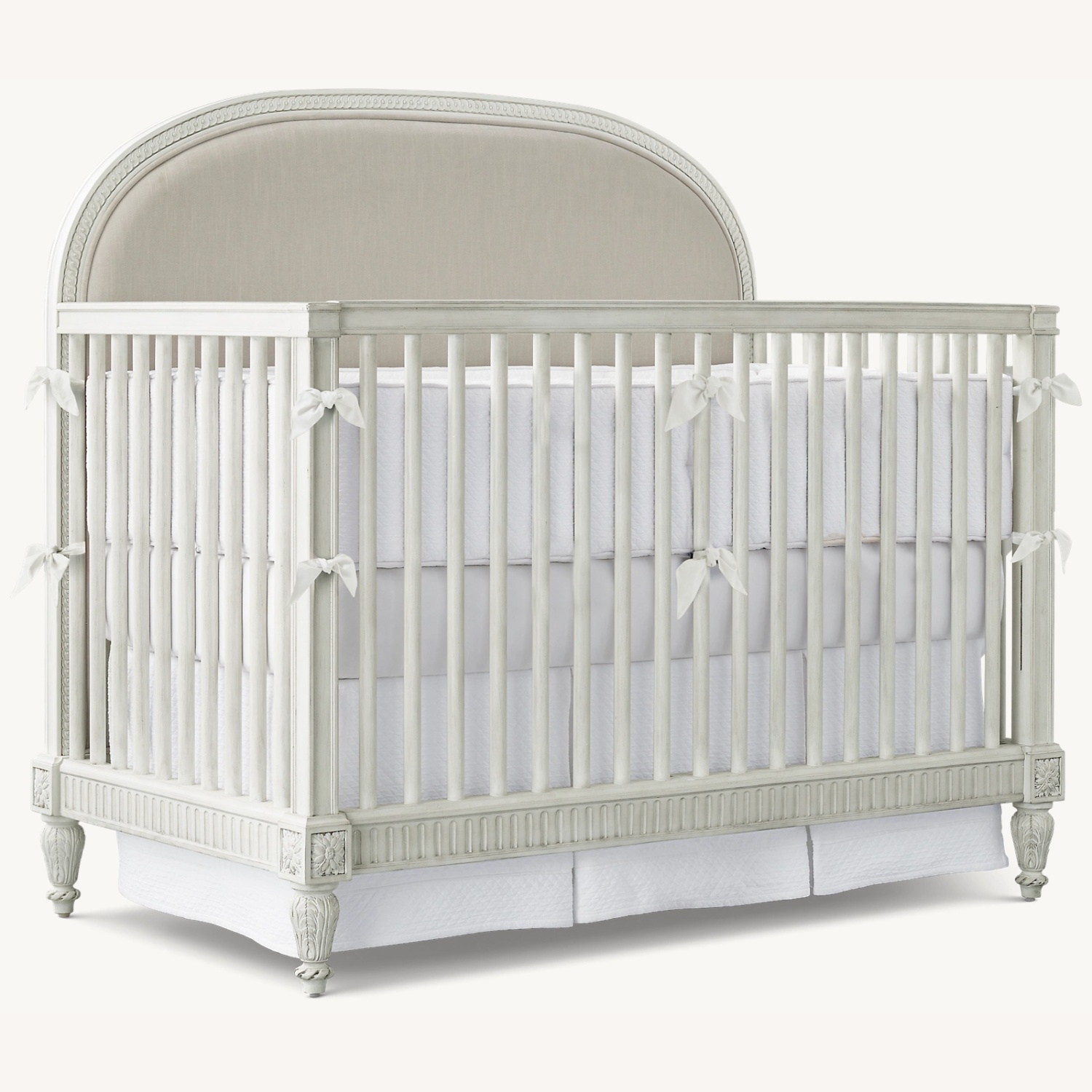 Restoration Hardware Belle White Wood Crib - image-0