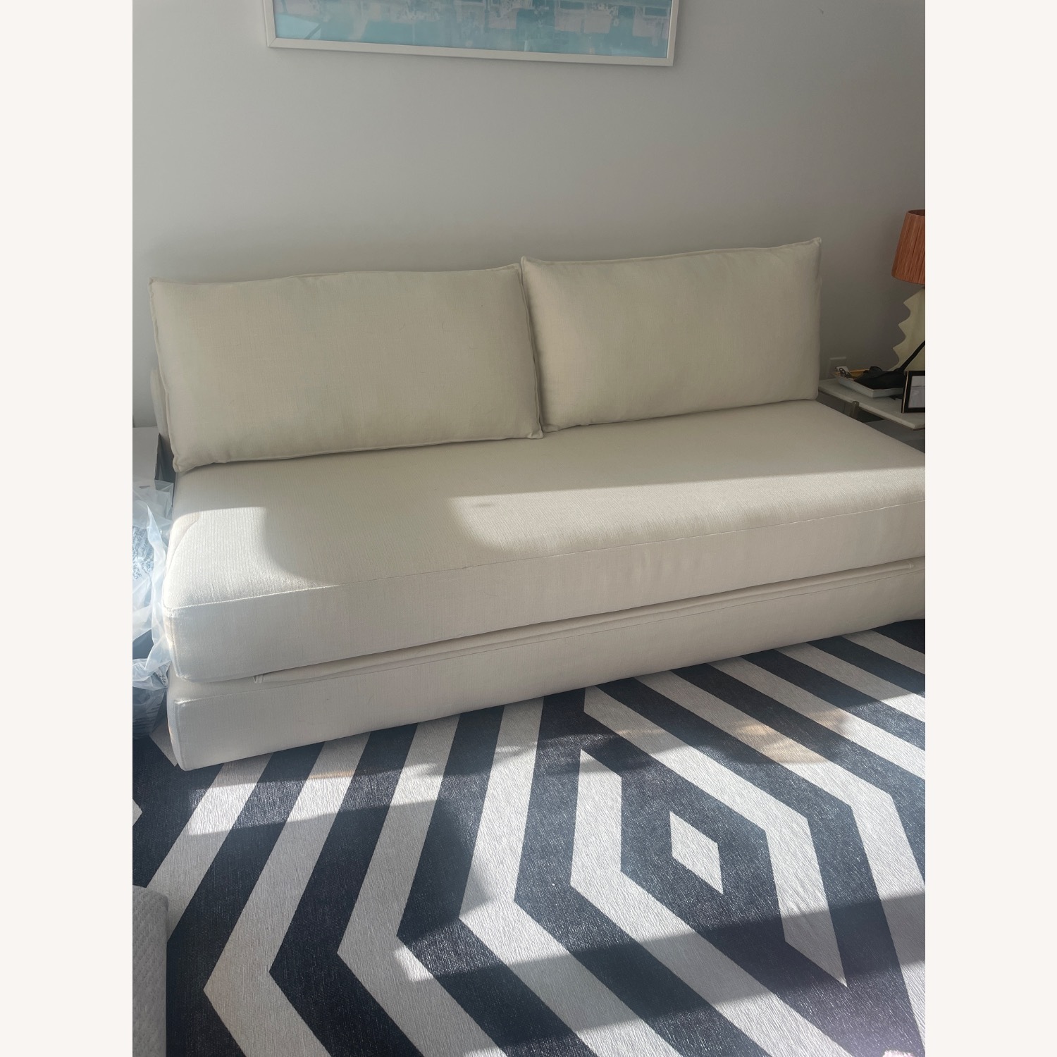 Article Braam 75" Sofa Bed - Vintage White - image-1