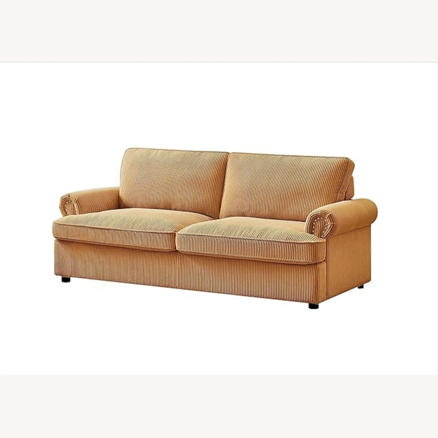 Container Furniture Camel Colored Fabric Sleeper Sofa - image-3