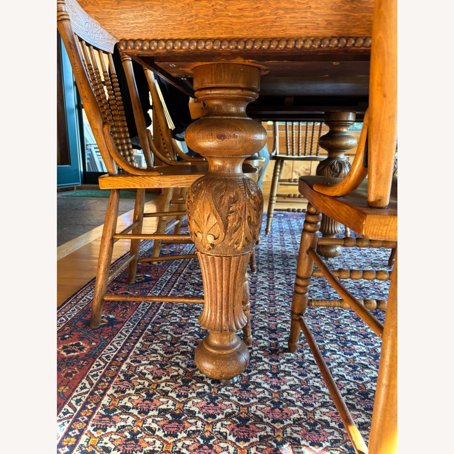 Vintage/Antique Finds Natural Wood Dining Table - image-2