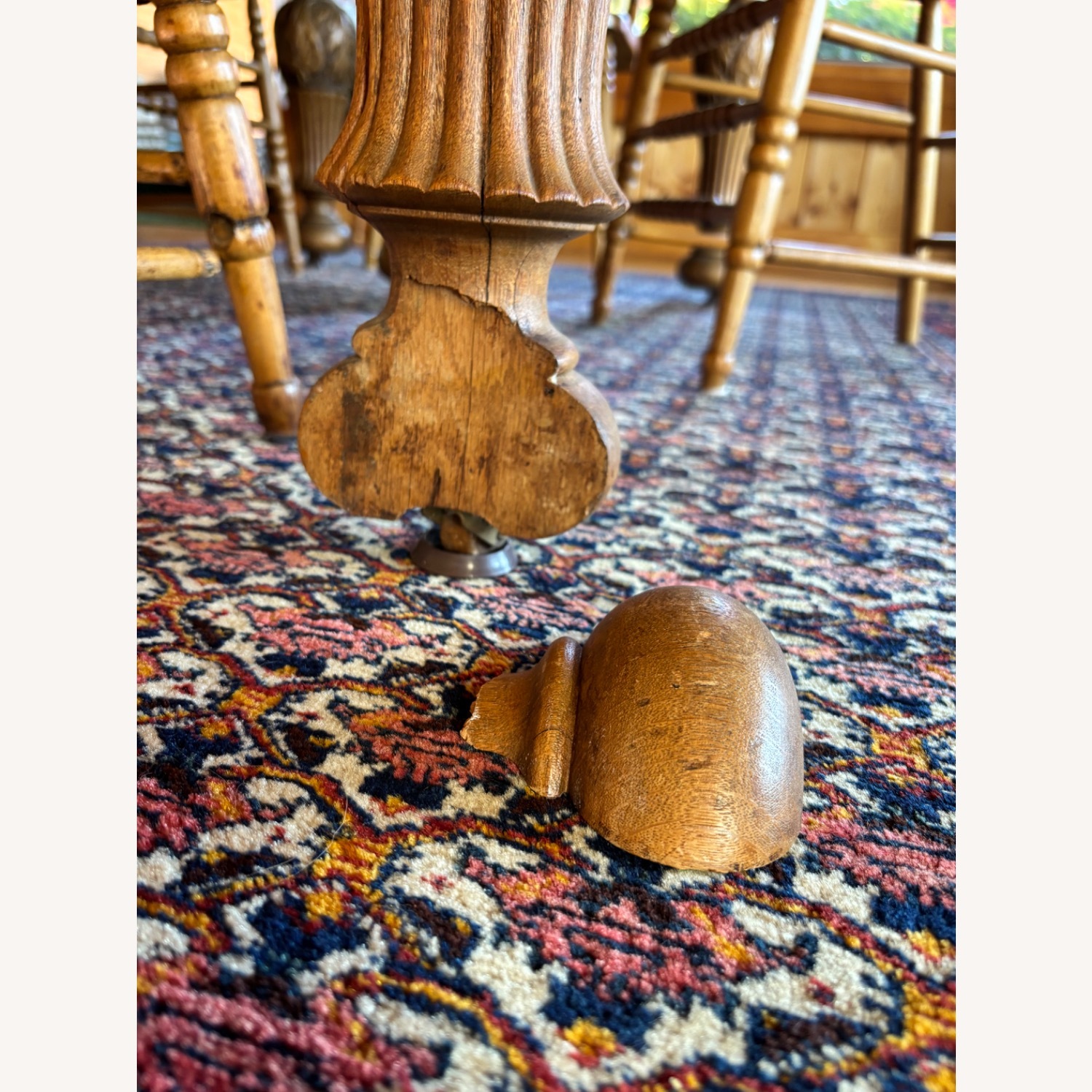 Vintage/Antique Finds Natural Wood Dining Table - image-5