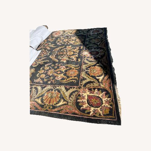 Used Black/multicolor Paisley Fabric Area Rug 9' x 12' for sale on AptDeco
