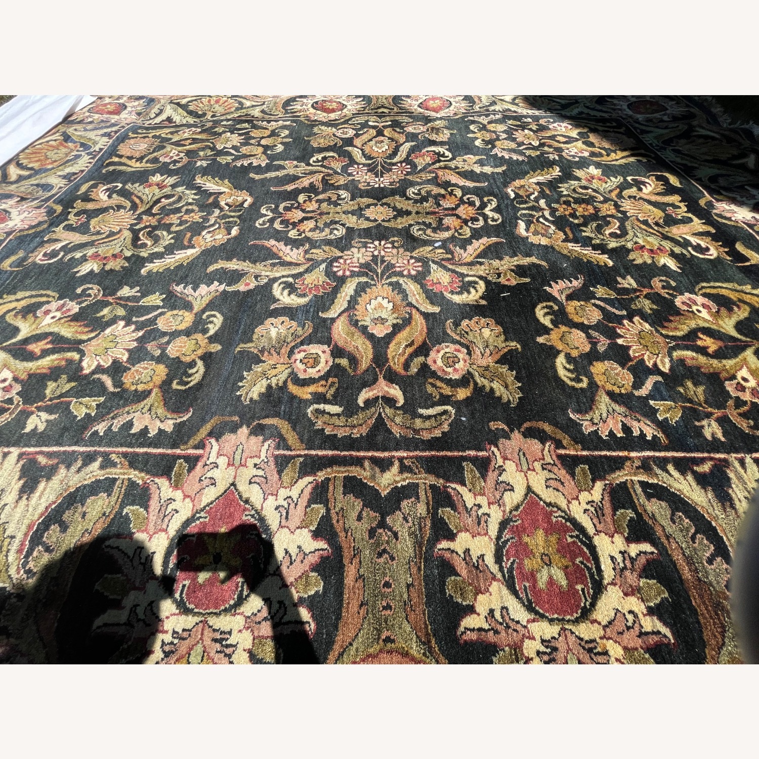 Black/multicolor Paisley Fabric Area Rug 9' x 12' - image-3