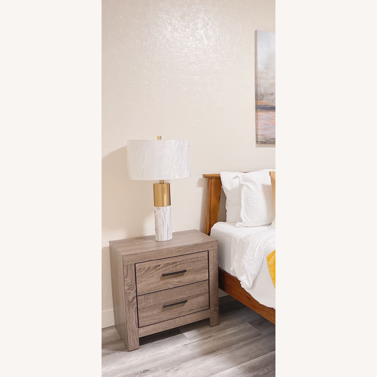 Samney White Table Lamps - image-1