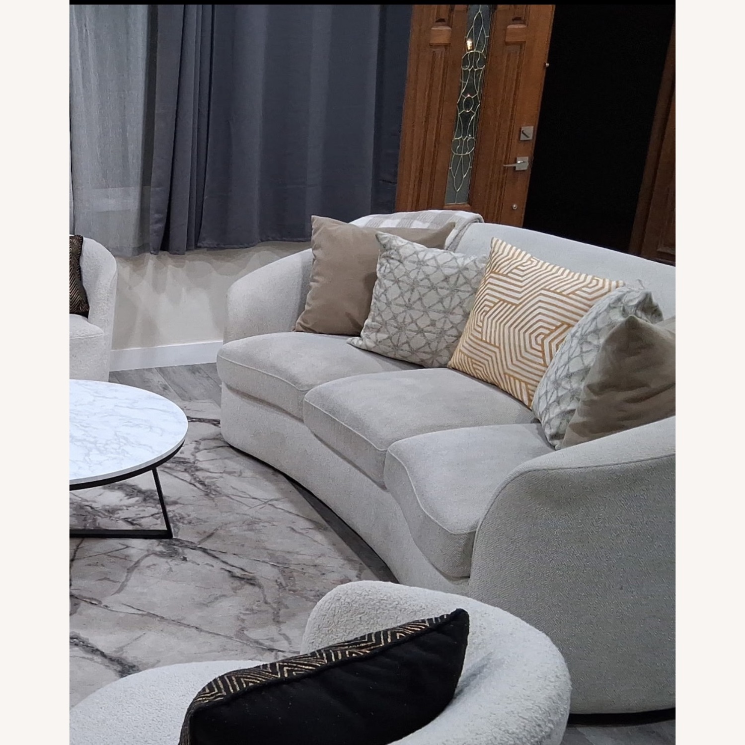 Upholstered Loveseat Latte - image-3