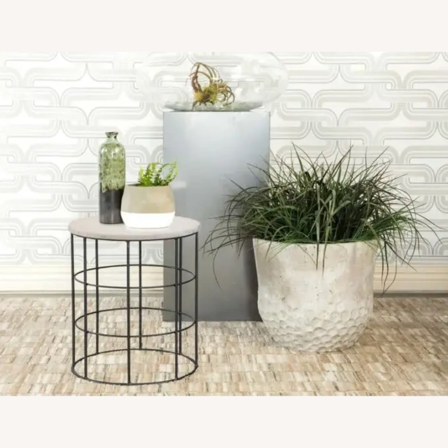 Round Accent Table with Marble Top - image-2