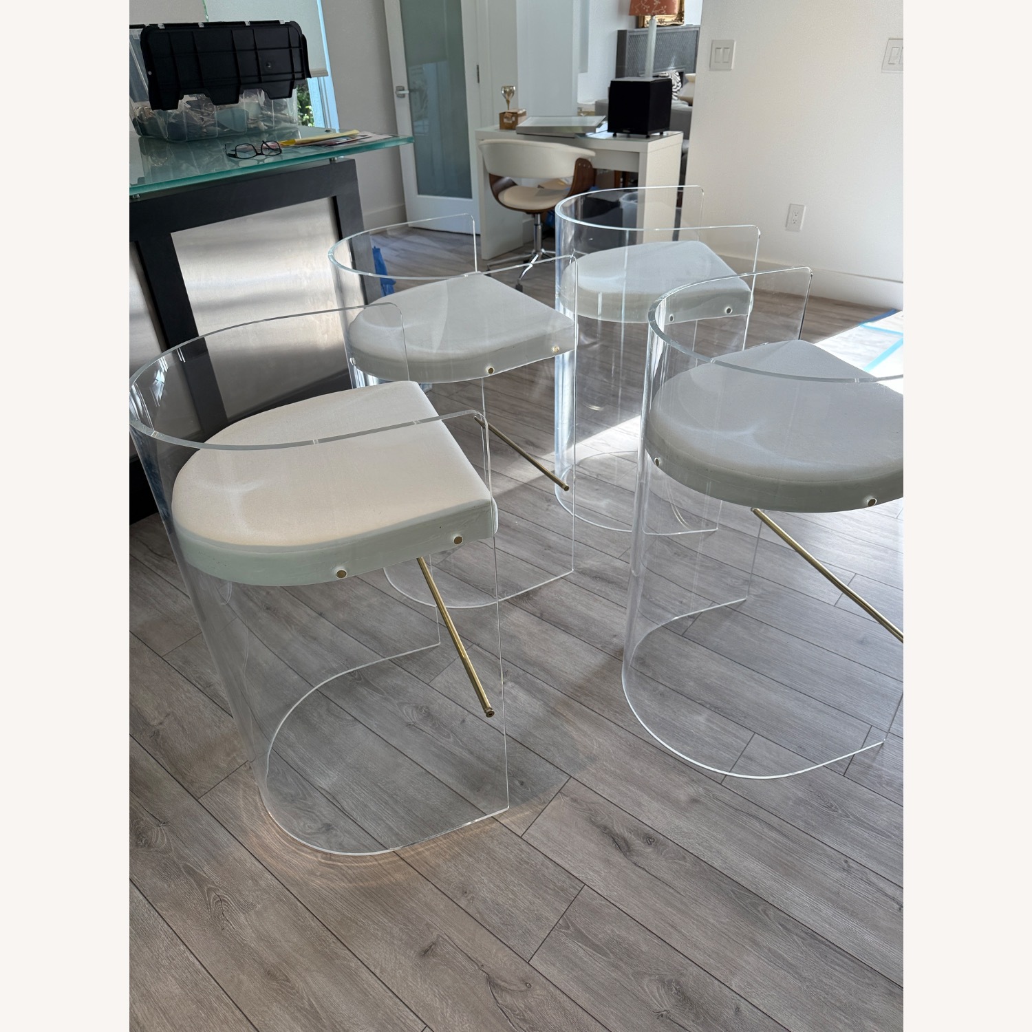 CB2 Antonio Acrylic 30" Bar Stool - image-3