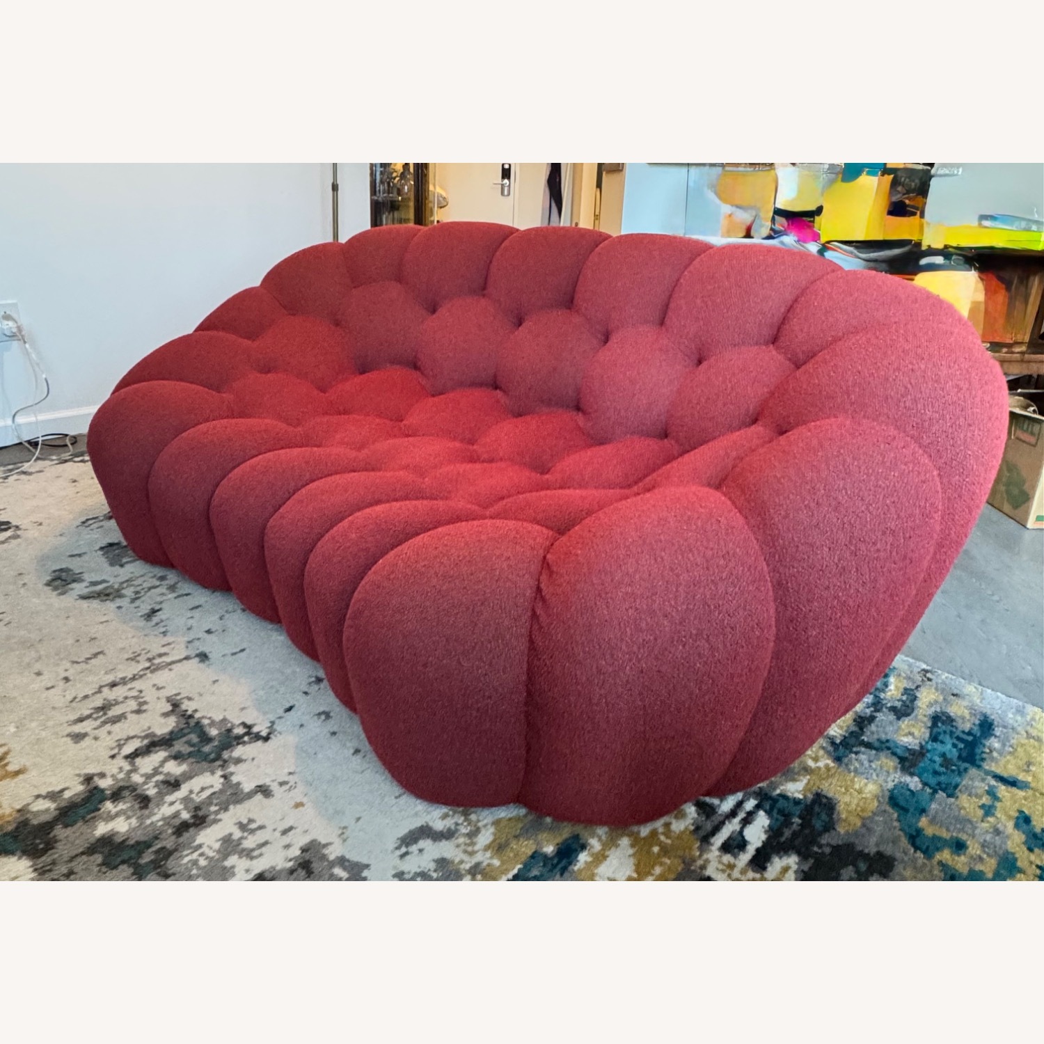 Roche Bobois Bubble Red Loveseat - image-1