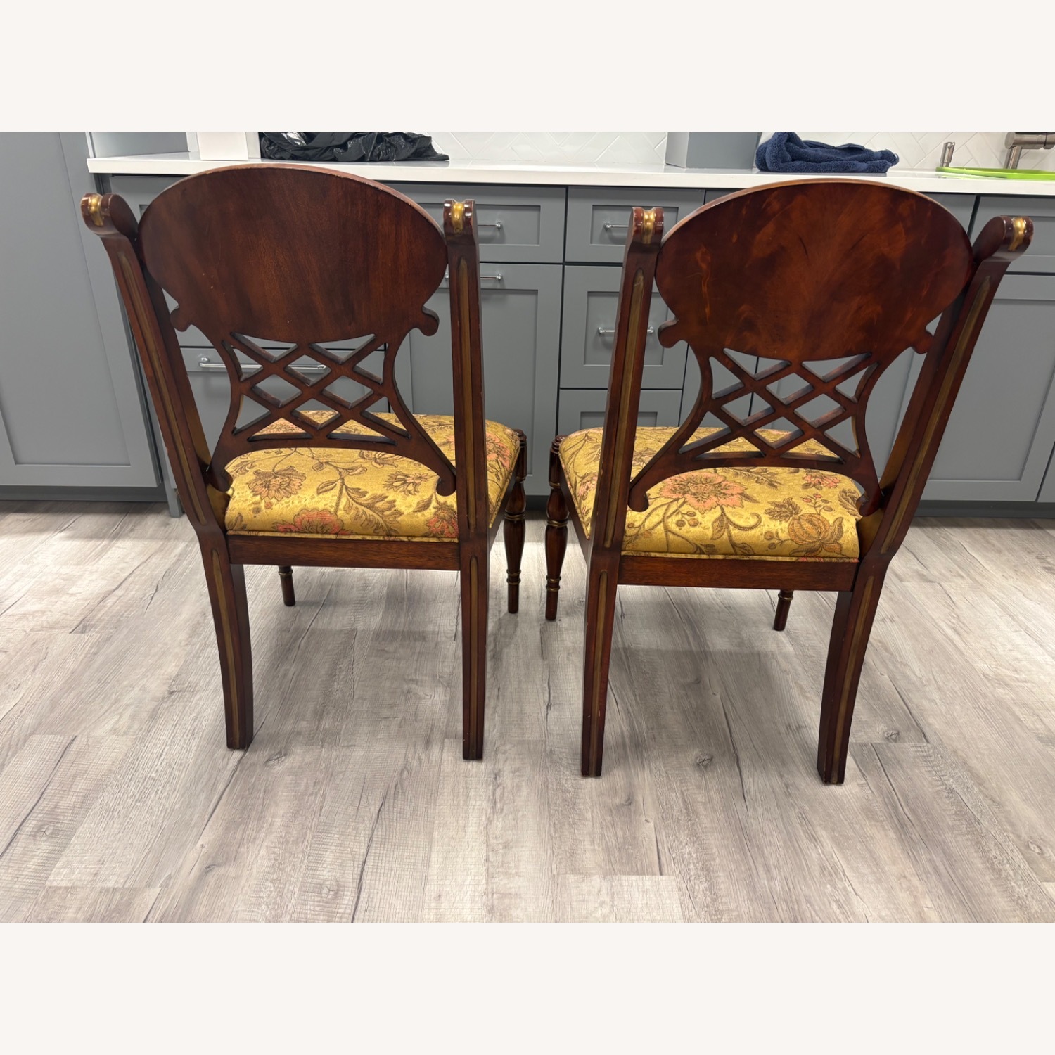Henredon Regency Dark Brown Wood Dining Chairs - image-7