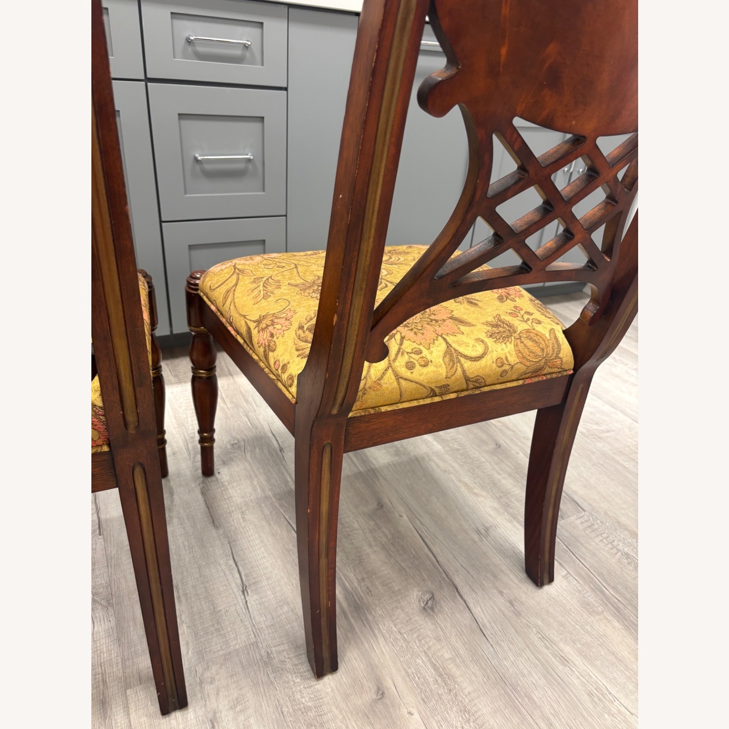 Henredon Regency Dark Brown Wood Dining Chairs - image-5