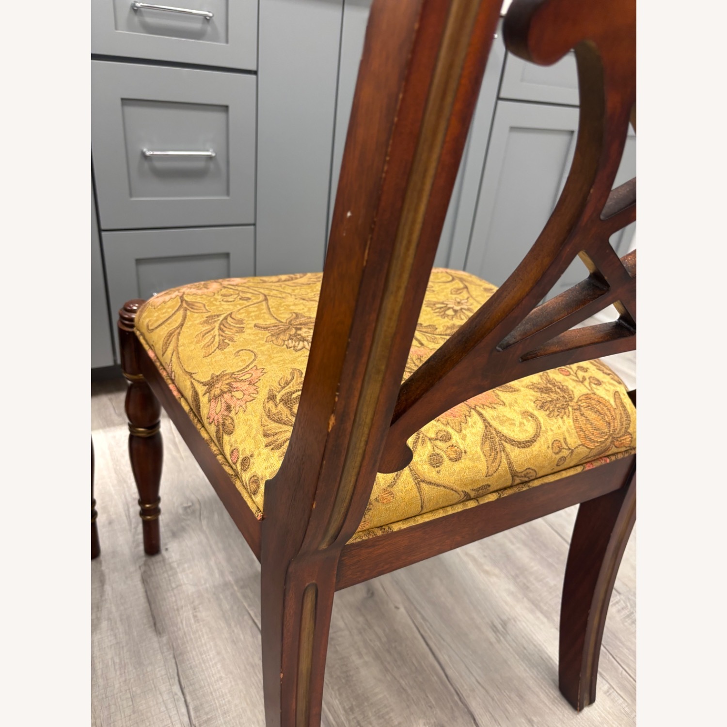 Henredon Regency Dark Brown Wood Dining Chairs - image-2