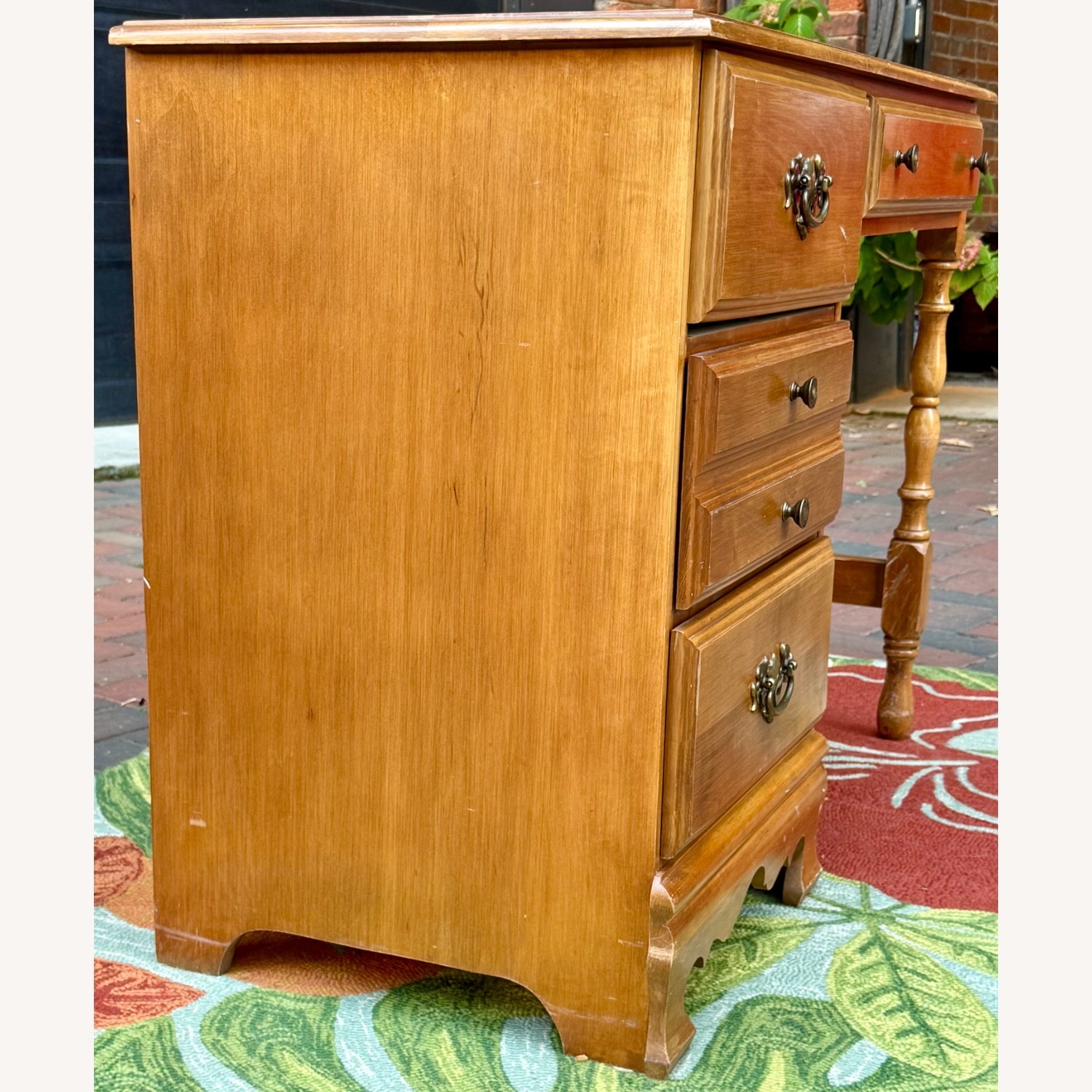 Ethan Allen Walnut Writing Desk - image-6