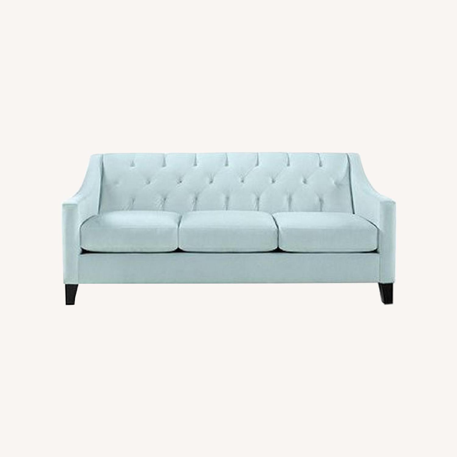 Macy's Chloe Green Velvet Loveseat - image-0