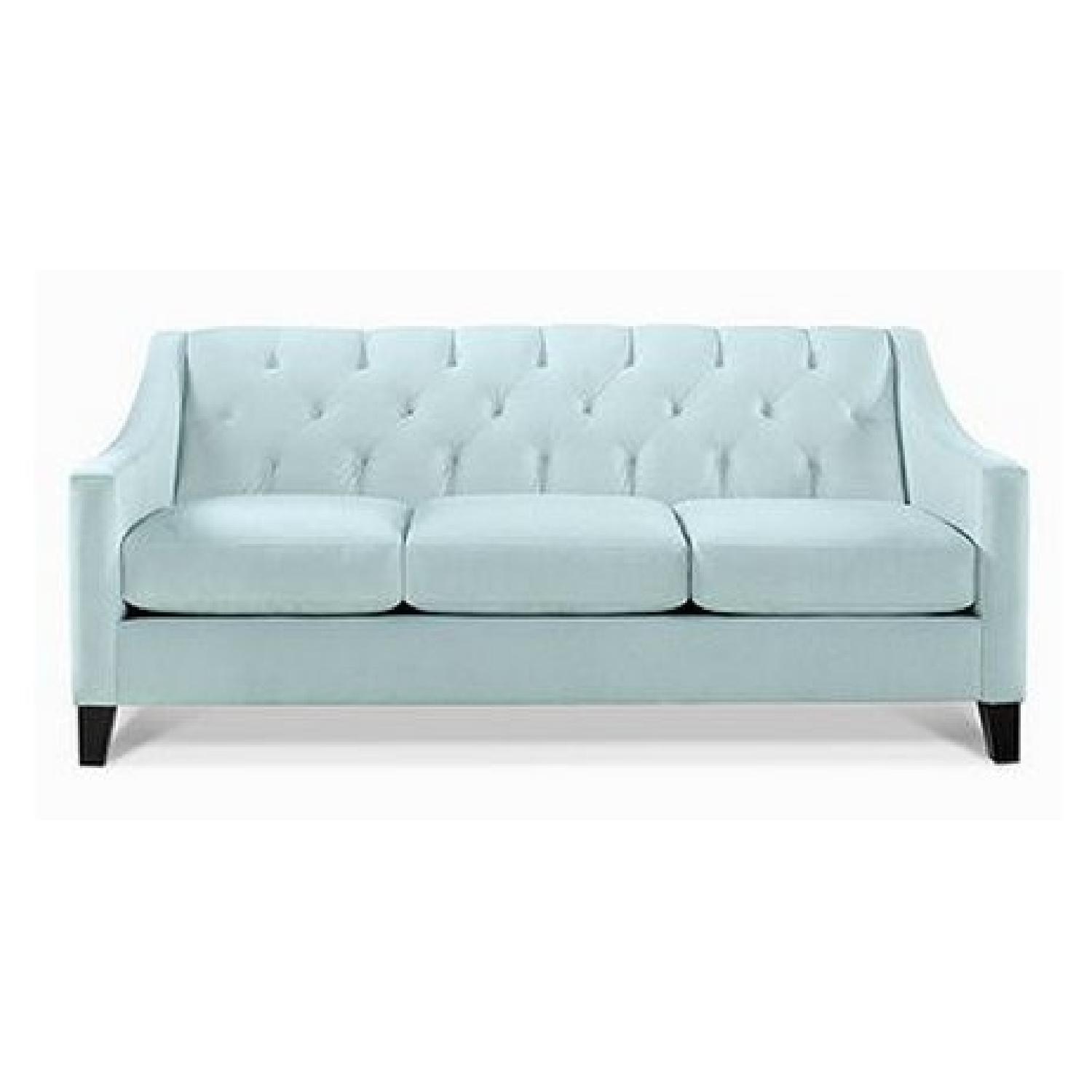 Macy's Chloe Green Velvet Loveseat - image-1