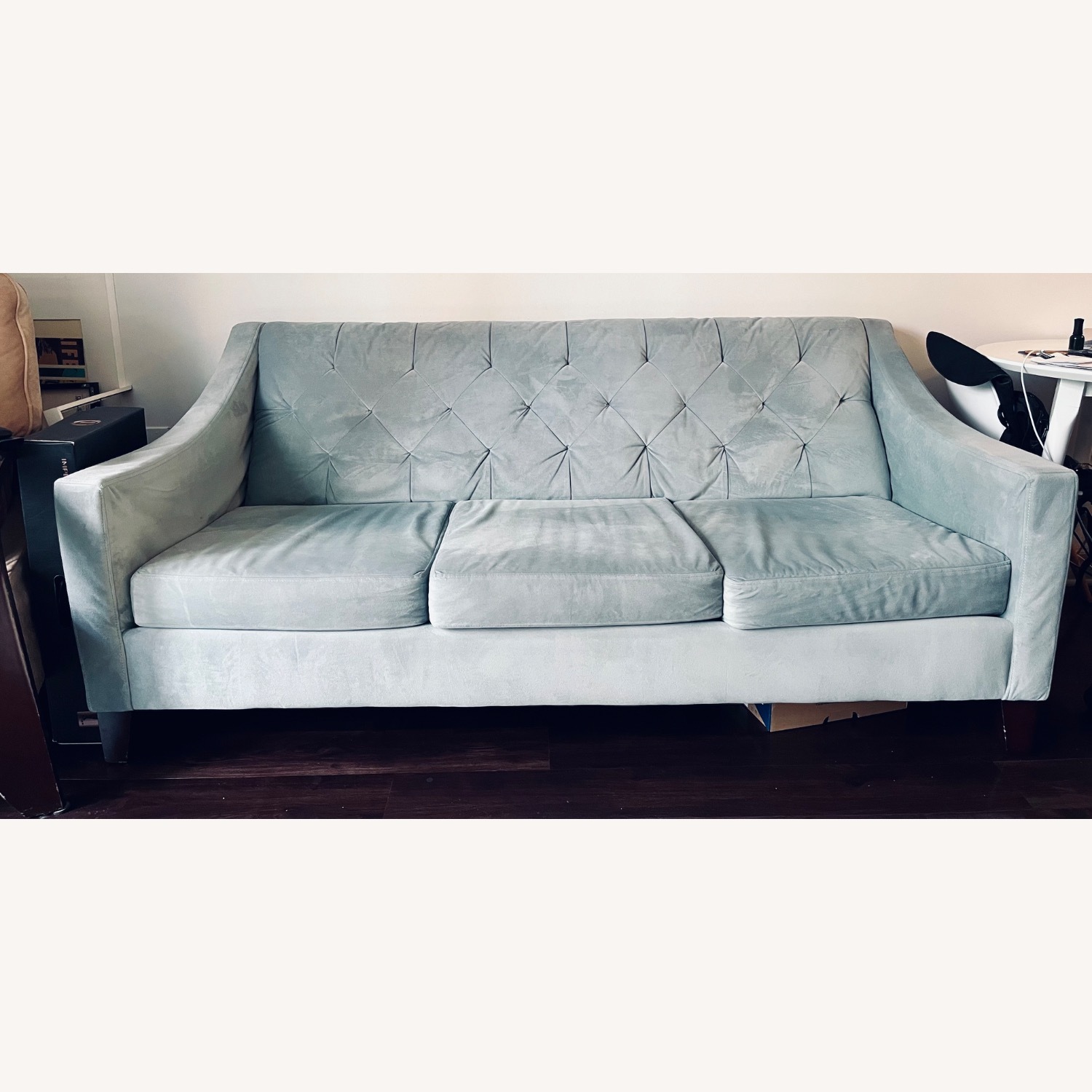 Macy's Chloe Green Velvet Loveseat - image-5