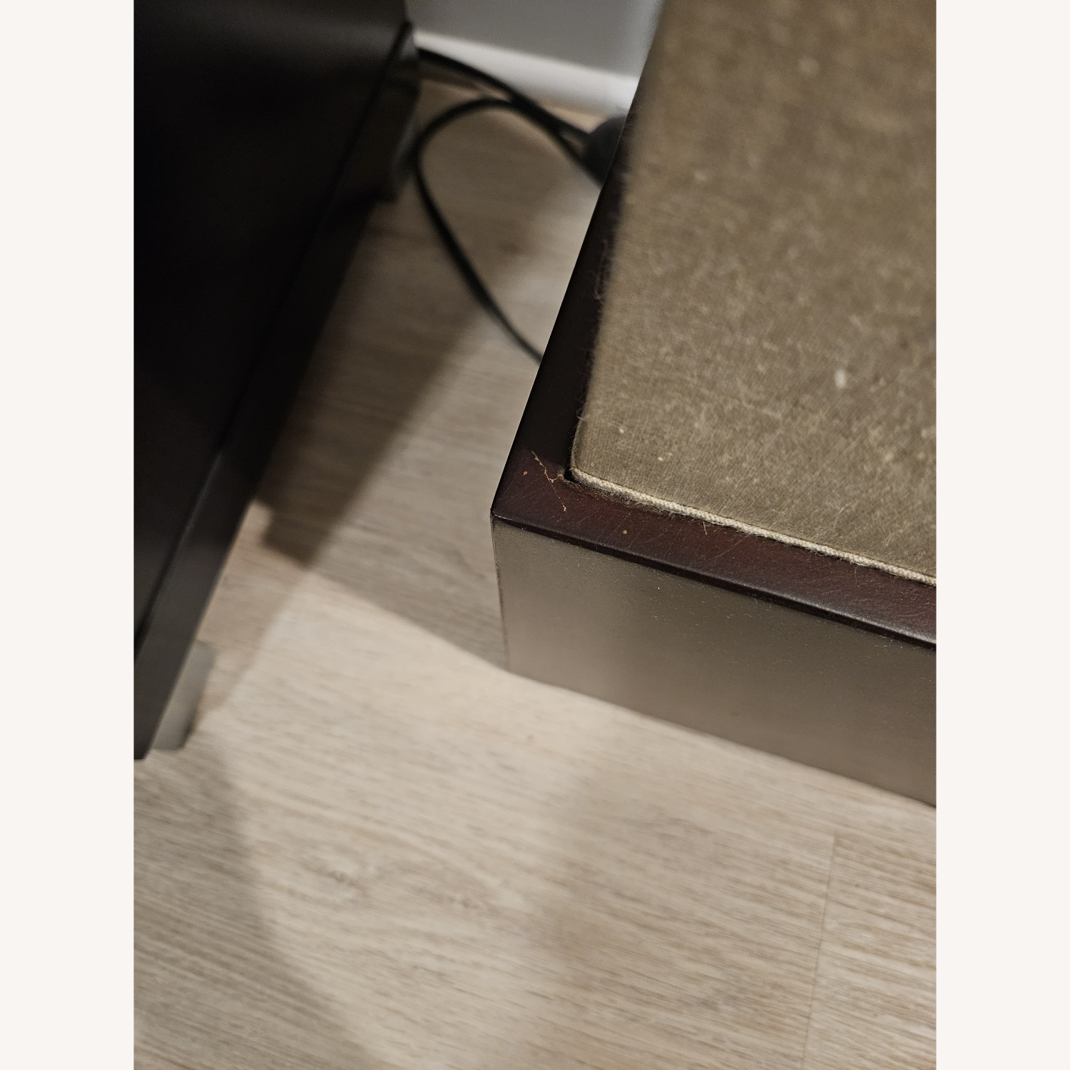 Pier 1 Imports Square White Linen Floor Lamps - image-7