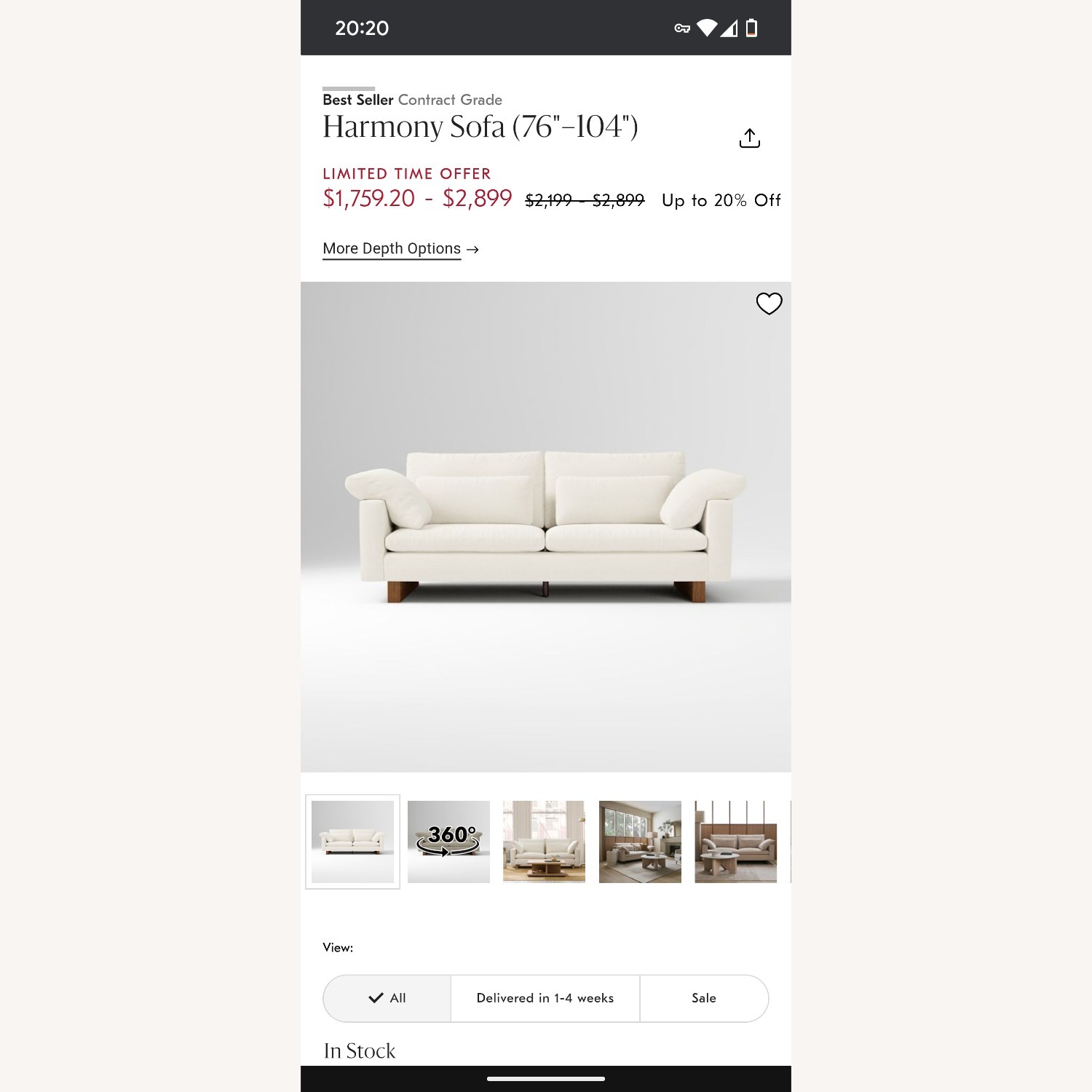 West Elm Harmony Light Gray Velvet 3+ Seater Sofa - image-7
