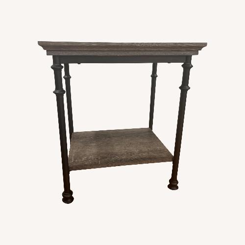 Used Sauder Canal Streer Light Brown Wood Side Table for sale on AptDeco