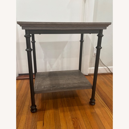 Used Sauder Canal Streer Light Brown Wood Side Table for sale on AptDeco