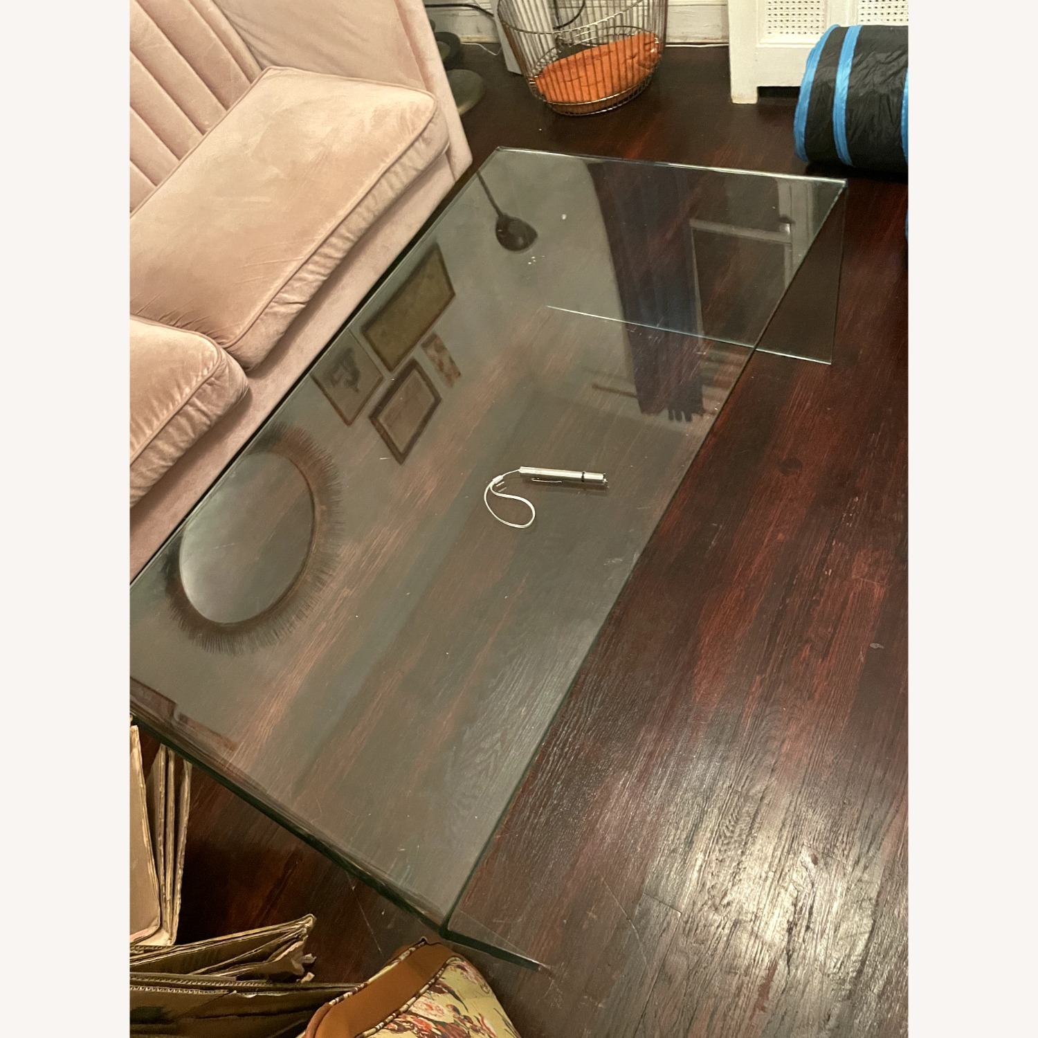 Home Depot Ivy Bronx Transparent Glass Coffee Table - image-2
