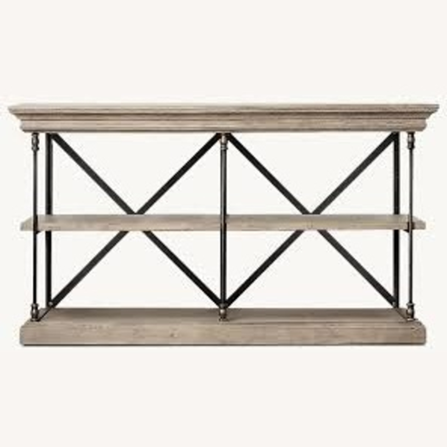 Restoration Hardware Parisian Cornice Gray Console - image-0