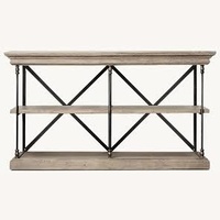 Restoration Hardware Parisian Cornice Gray Console