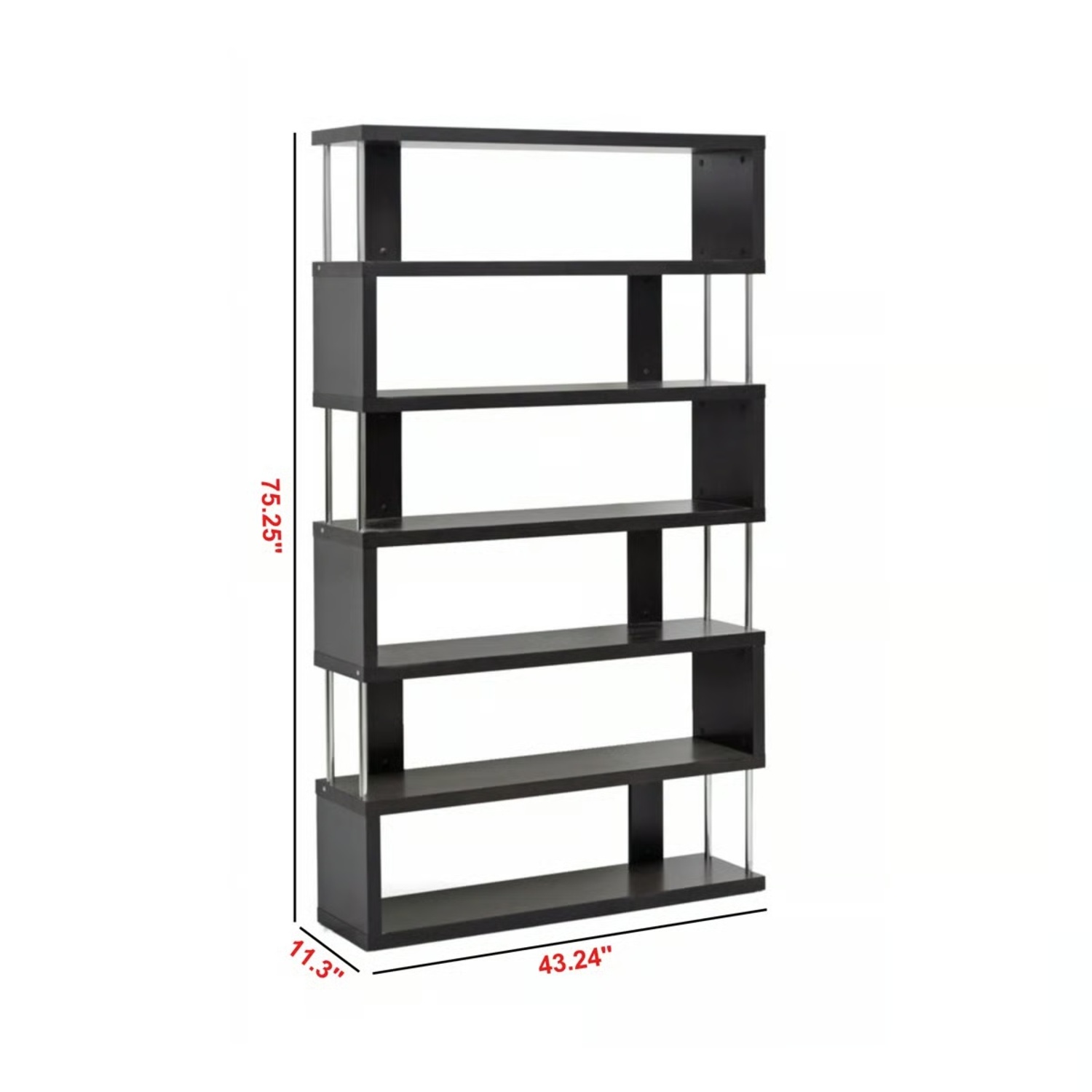 Wayfair Dark Brown Bookcase - image-5