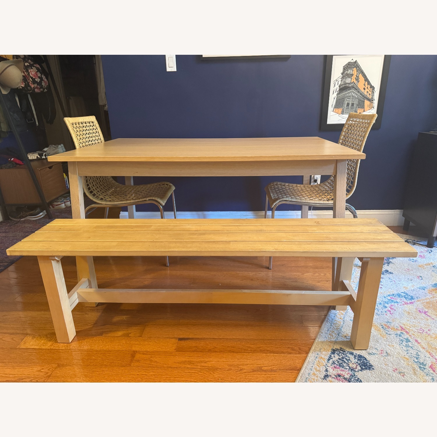 IKEA MÖCKELBY Natural Wood Dining Set - AptDeco