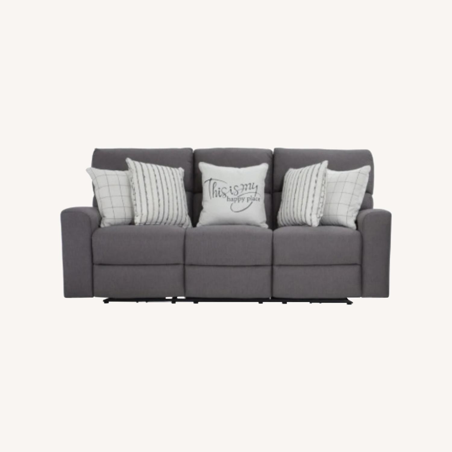 Bob's Furniture Farmhouse Gray Electric Sofa - image-0