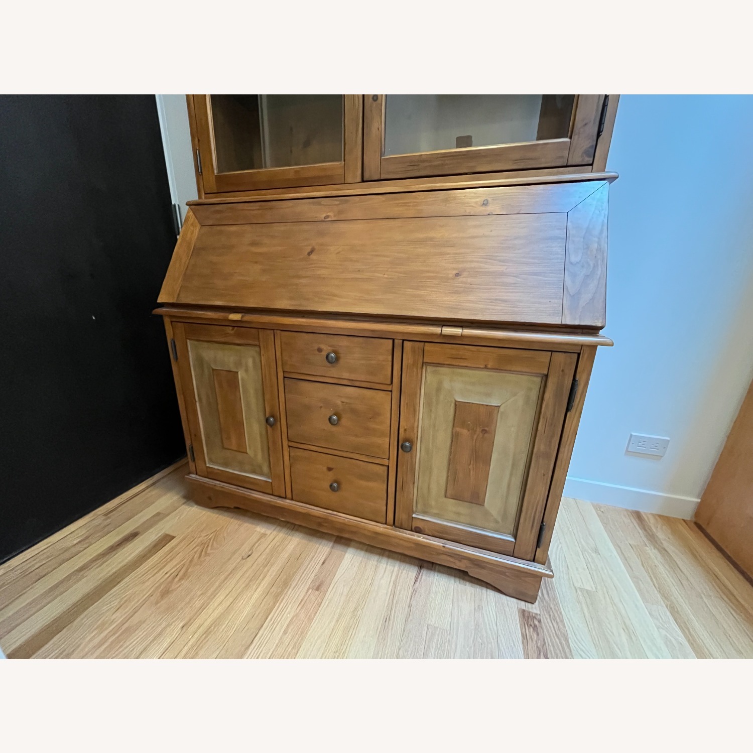 Pottery Barn Graham Wood China Cabinet + Hutch - image-7