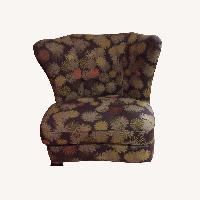 Crate & Barrel Floral Wingback Chair