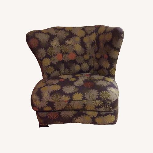 Used Crate & Barrel Floral Wingback Chair for sale on AptDeco