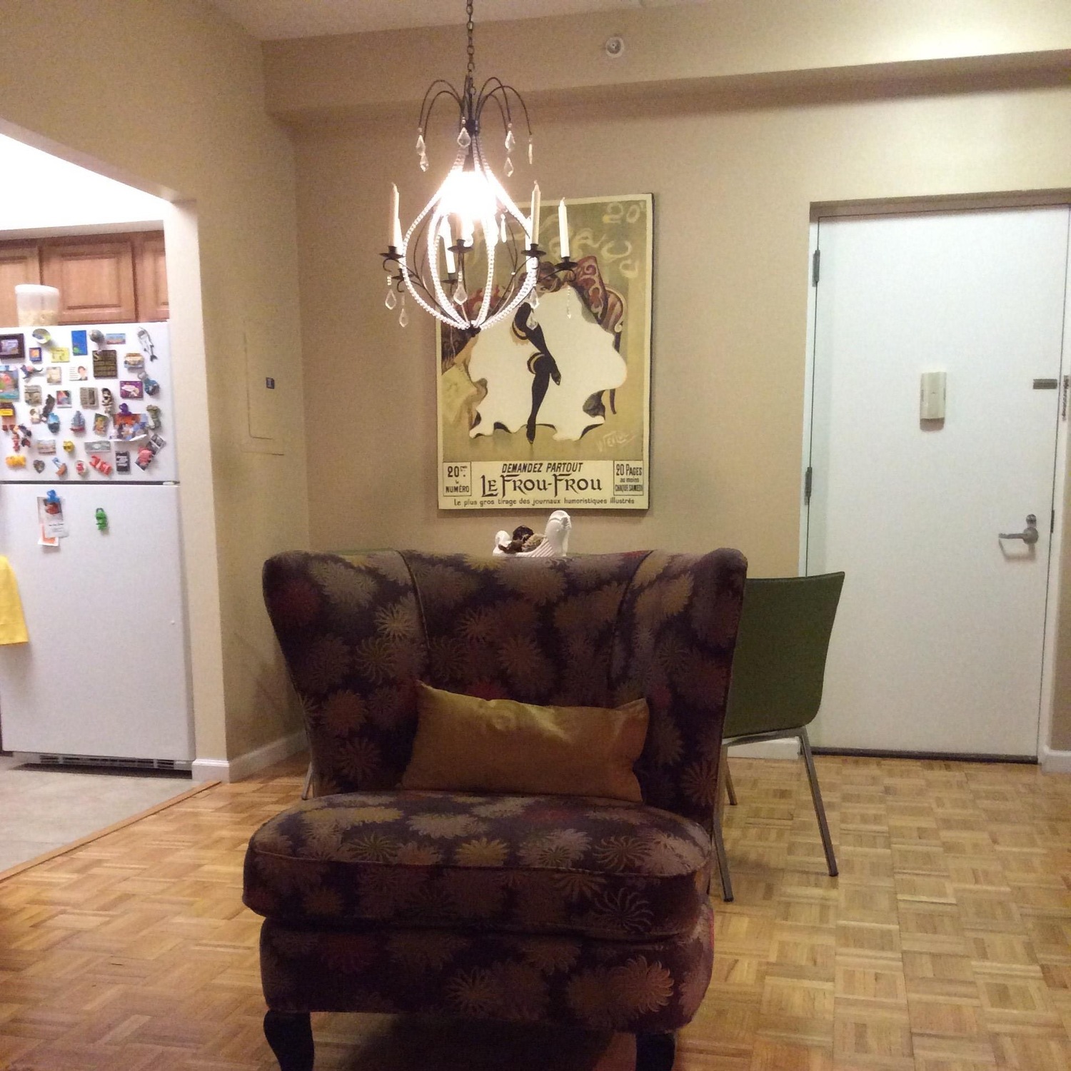 Crate & Barrel Floral Wingback Chair - image-6