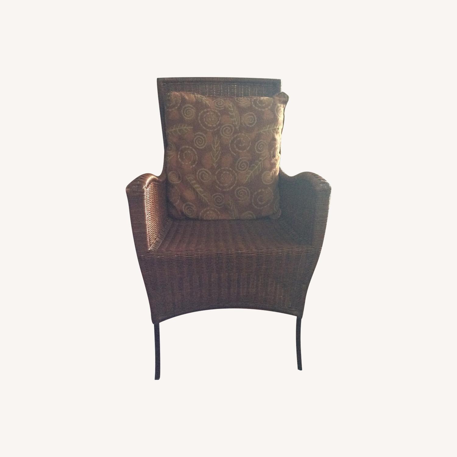 Room & Board Rattan & Steel Armchair - image-0