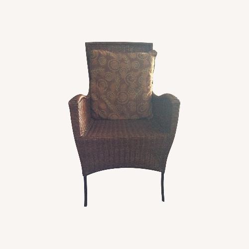 Used Room & Board Rattan & Steel Armchair for sale on AptDeco