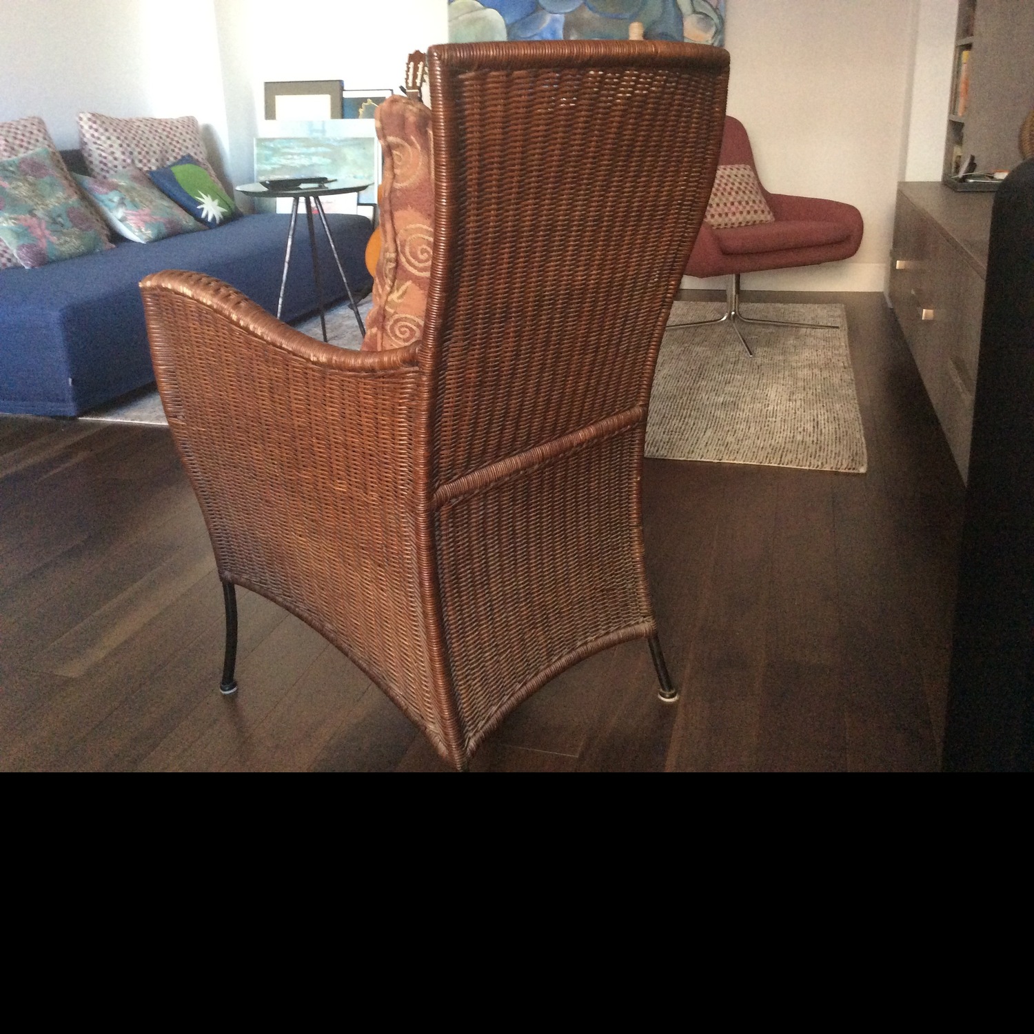 Room & Board Rattan & Steel Armchair - image-3