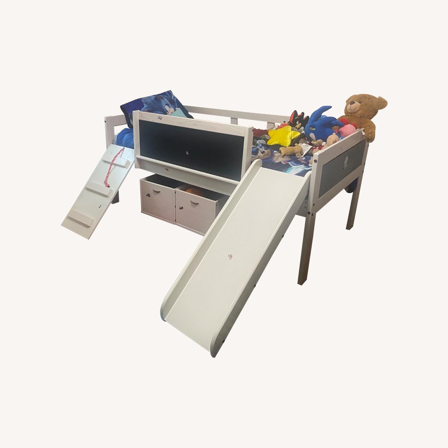 Zoomie Kids White Wood Twin Bed - image-0