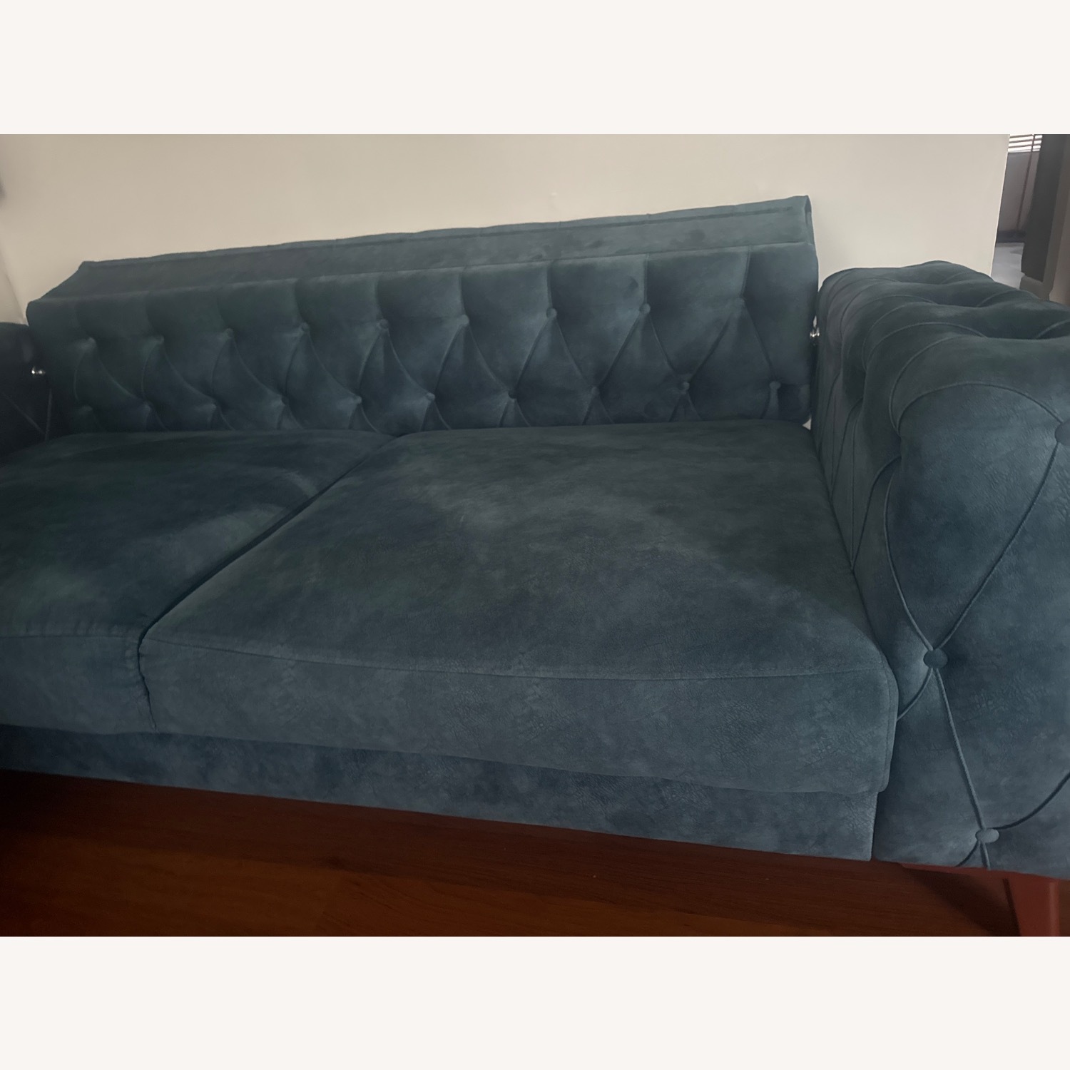 Istkbal Velvet Sofa Bed Blue - image-3