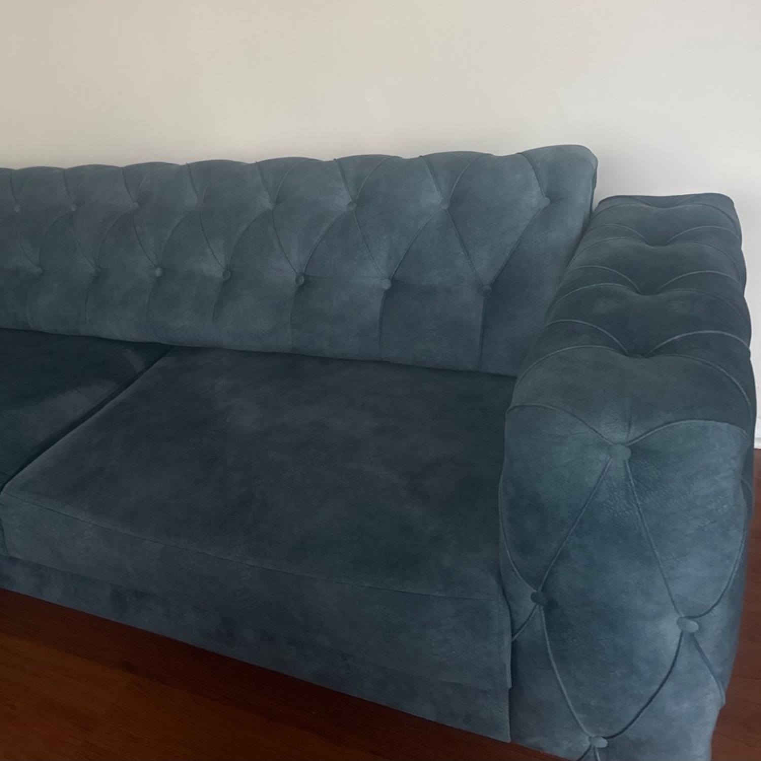 Istkbal Velvet Sofa Bed Blue - image-5