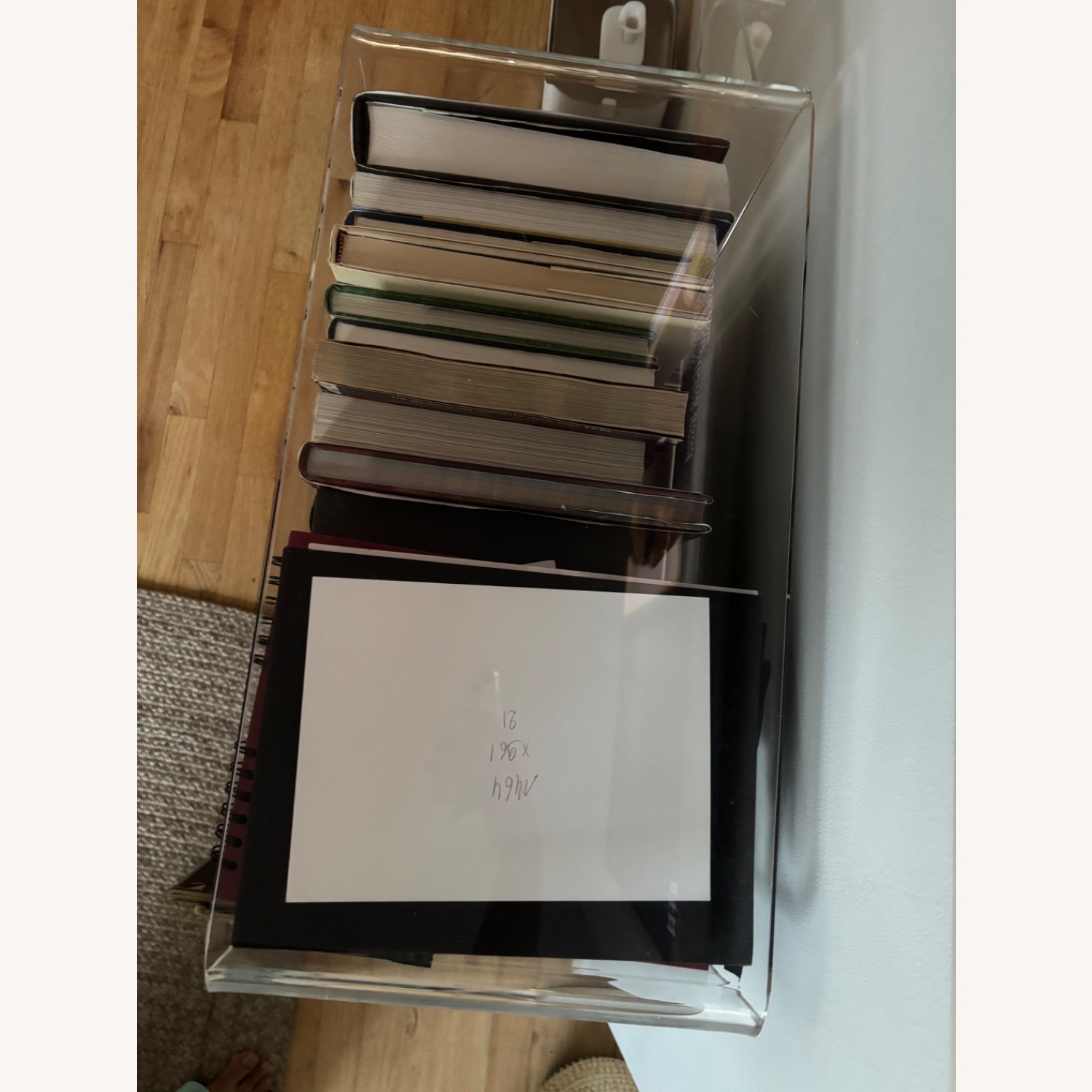 Crate & Barrel Lucite Transparent Bar Cart - image-4