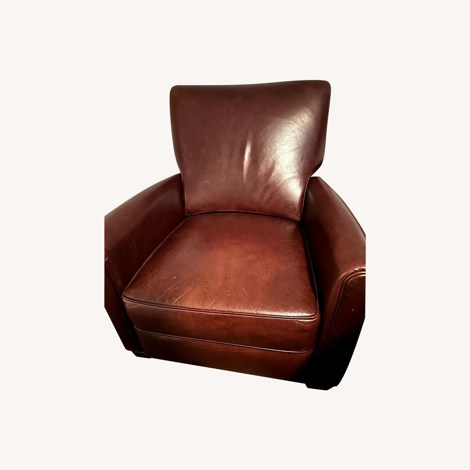 Pottery Barn Irving Light Brown Leather Recliner - image-0
