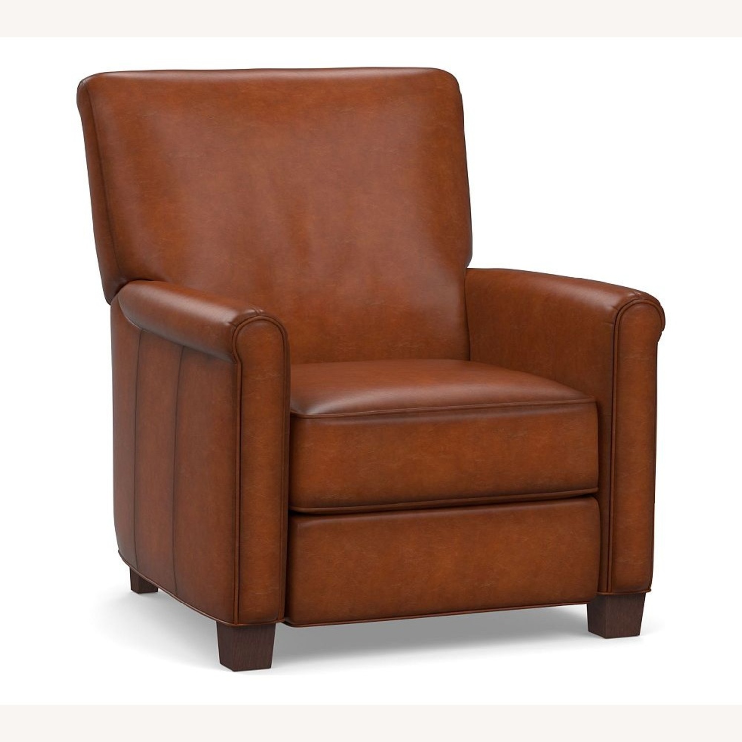 Pottery Barn Irving Light Brown Leather Recliner - image-4
