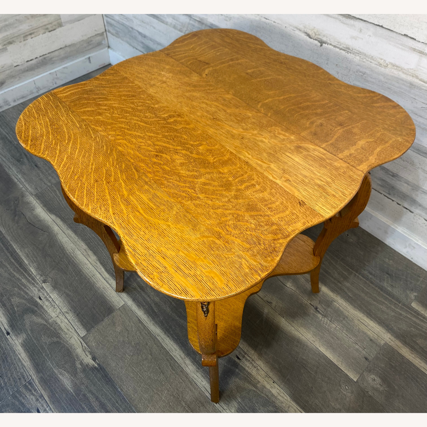 Antique Quarter Sawn Oak Parlor End Table - image-7