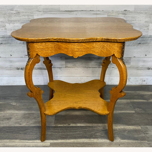 Used Antique Quarter Sawn Oak Parlor End Table for sale on AptDeco