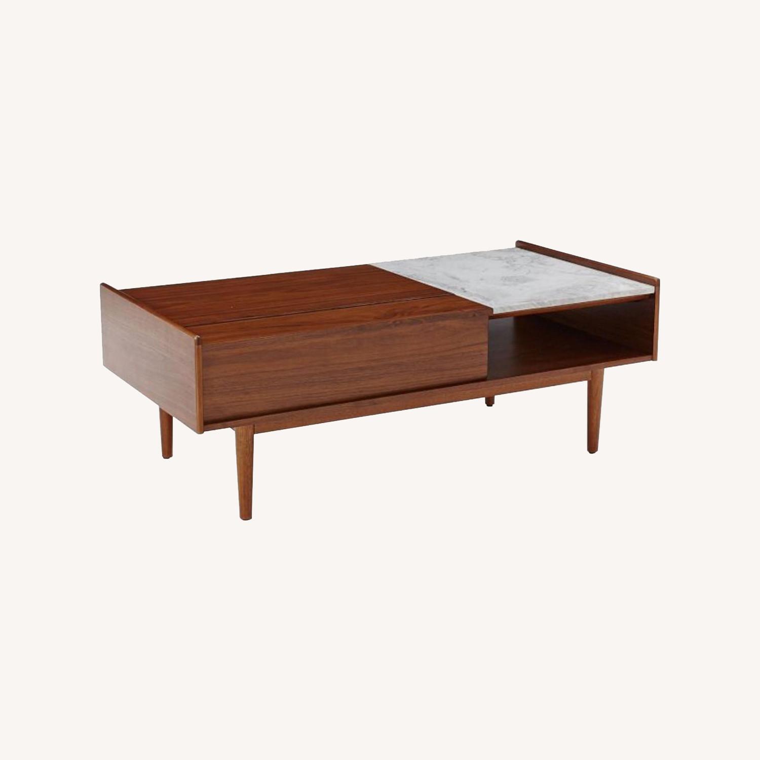 West Elm Mid-Century Marble Pop-Up Coffee Table  - image-0