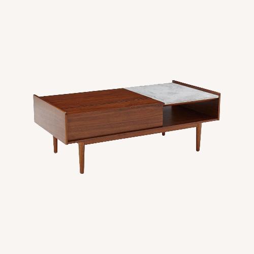 Used West Elm Mid-Century Marble Pop-Up Coffee Table  for sale on AptDeco