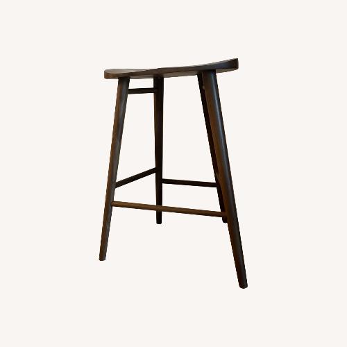 Used Room & Board Bay Dark Brown Wood Stools for sale on AptDeco