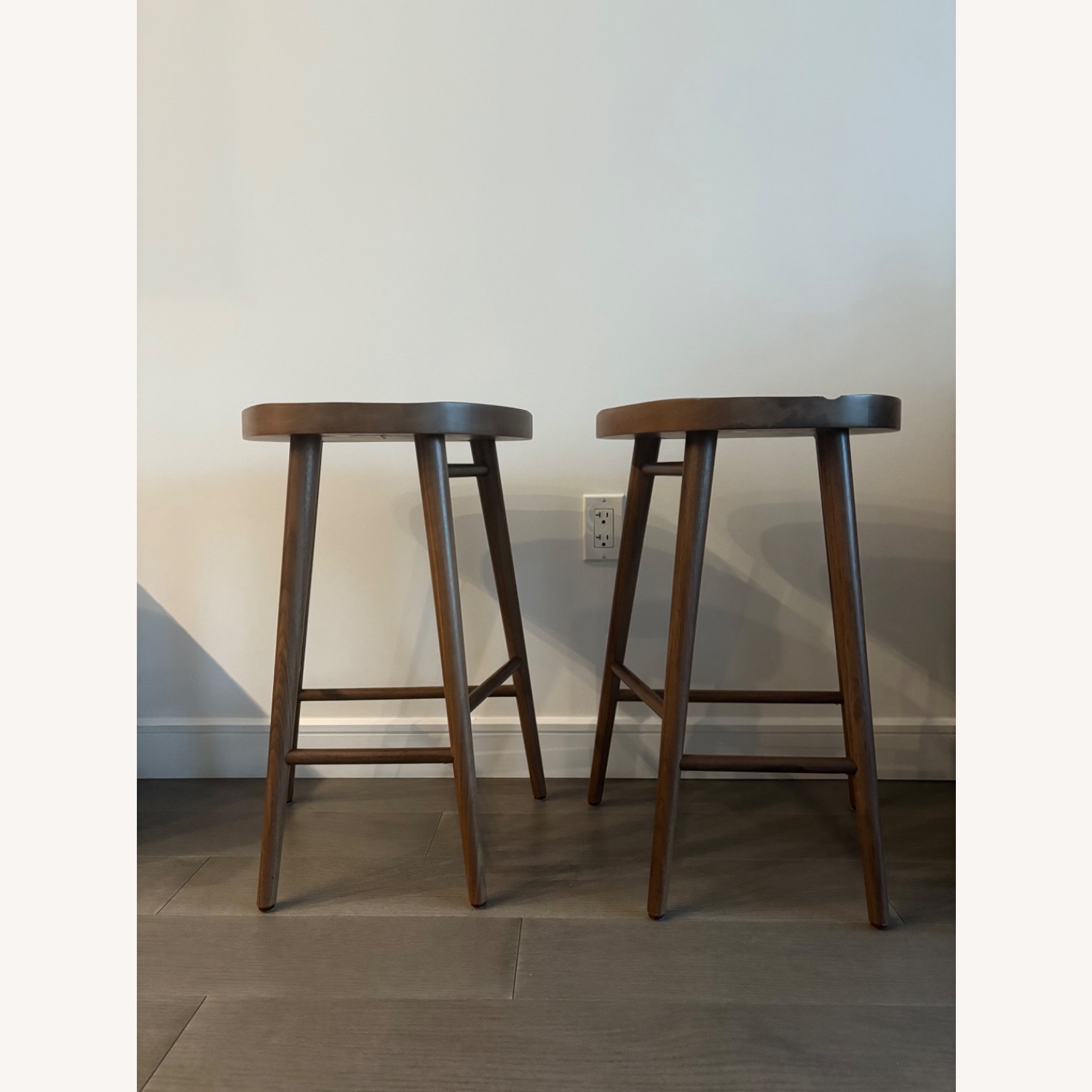 Room & Board Bay Dark Brown Wood Stools - image-8
