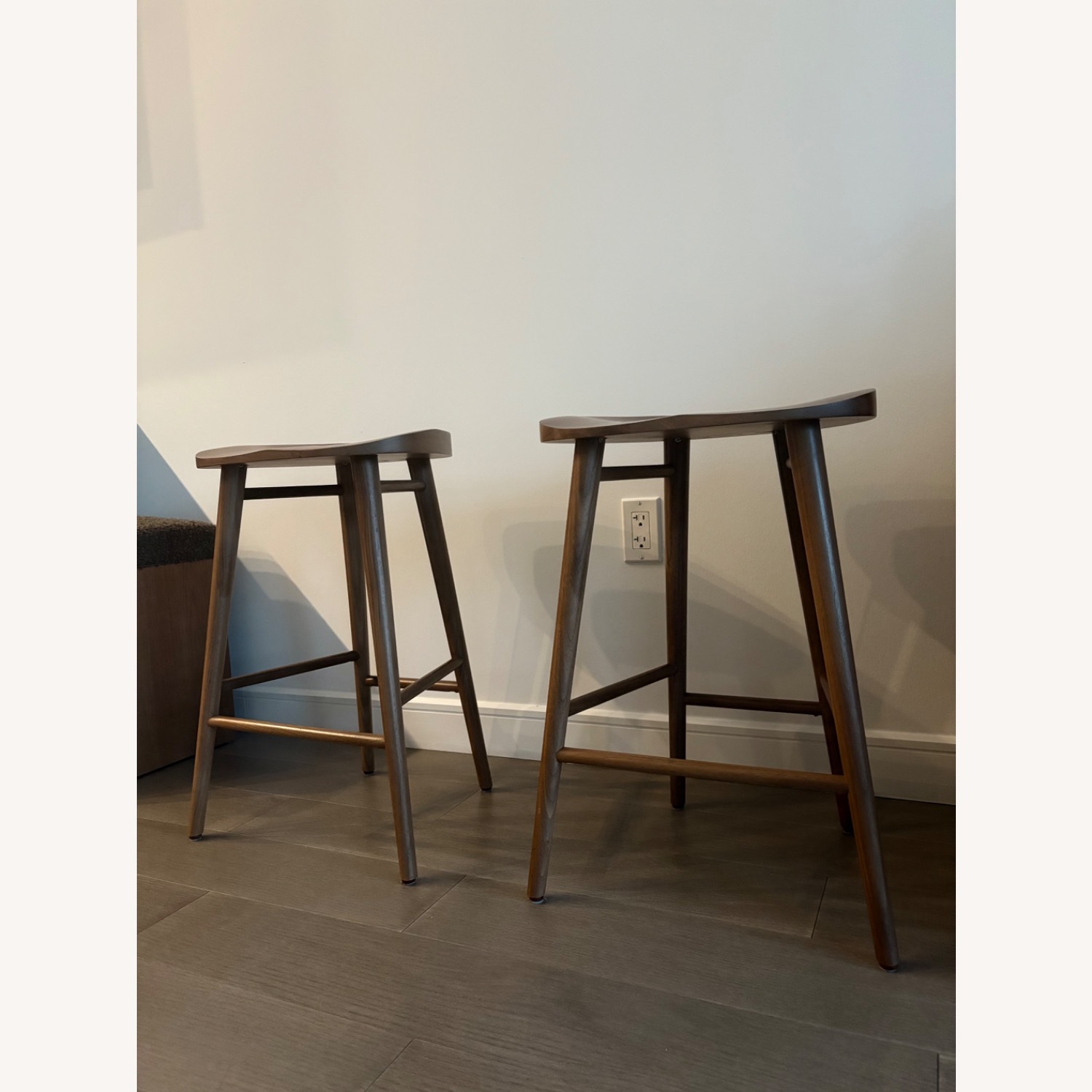 Room & Board Bay Dark Brown Wood Stools - image-5