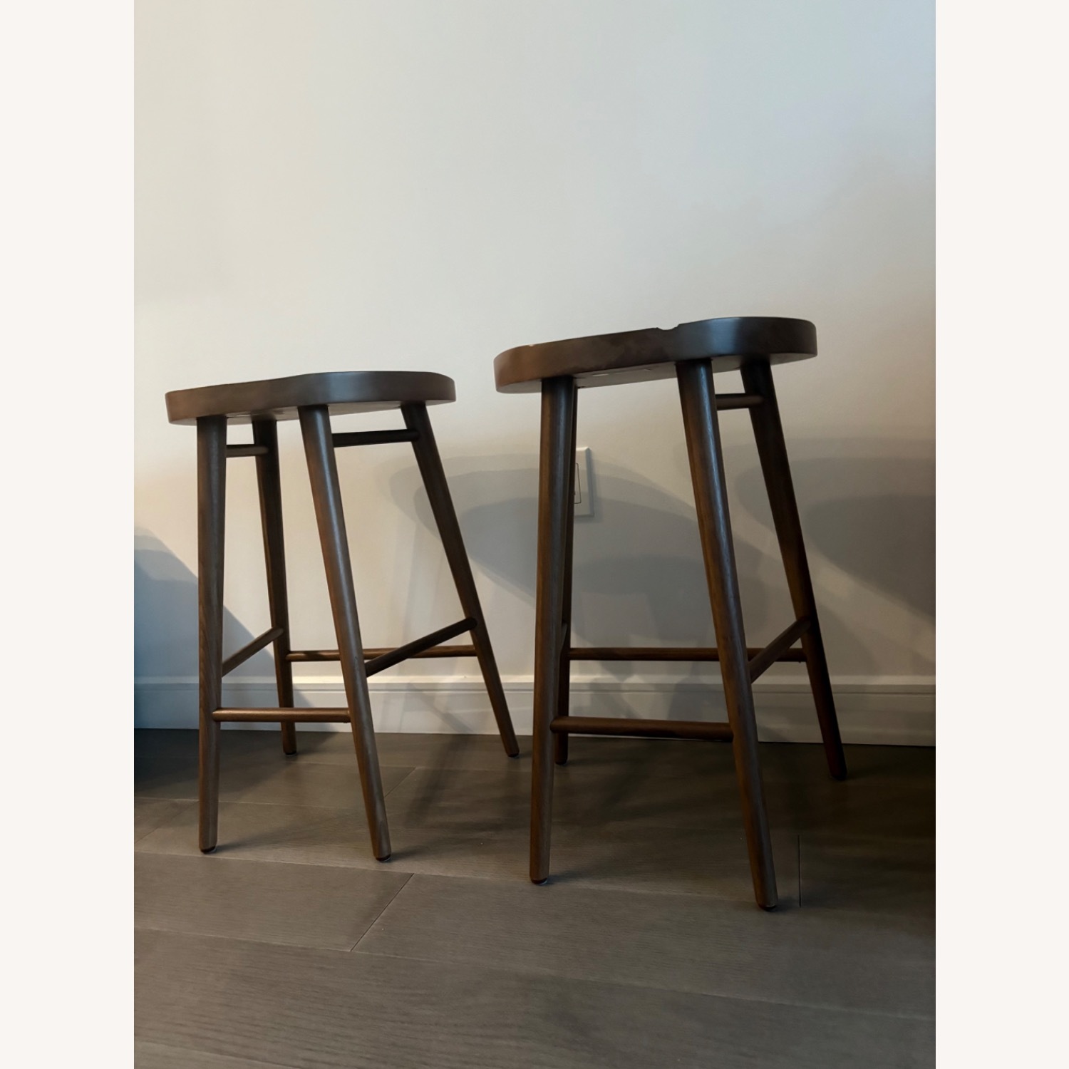 Room & Board Bay Dark Brown Wood Stools - image-6
